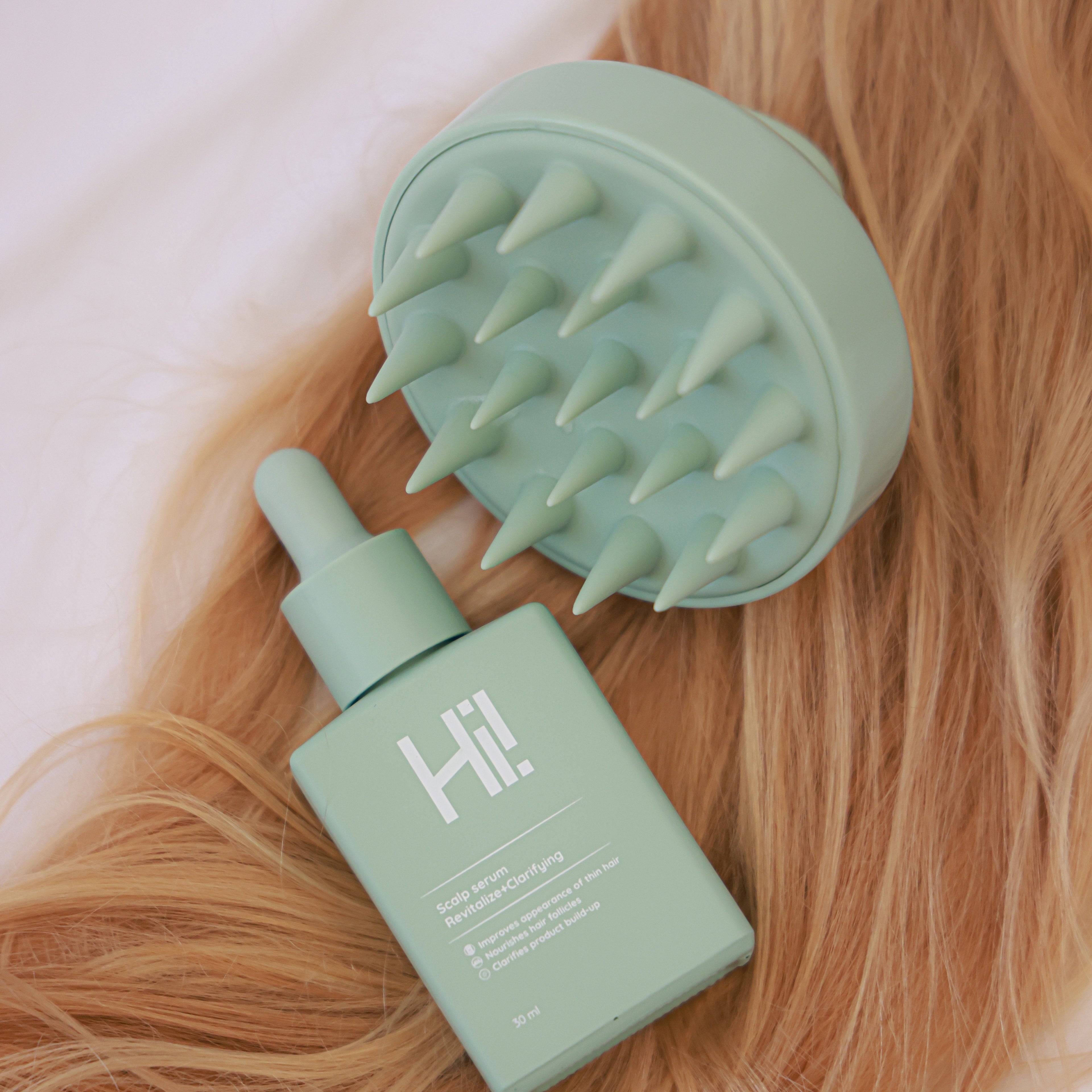 סרום + מברשת עיסוי לשורשי השיער