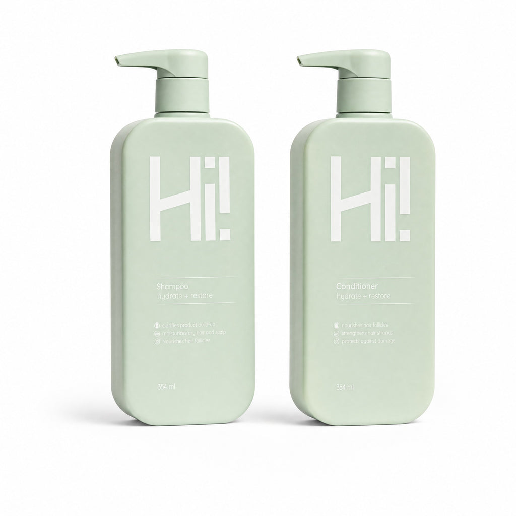 שמפו ומרכך Hi! Hair - צילום מוצר רקע לבן